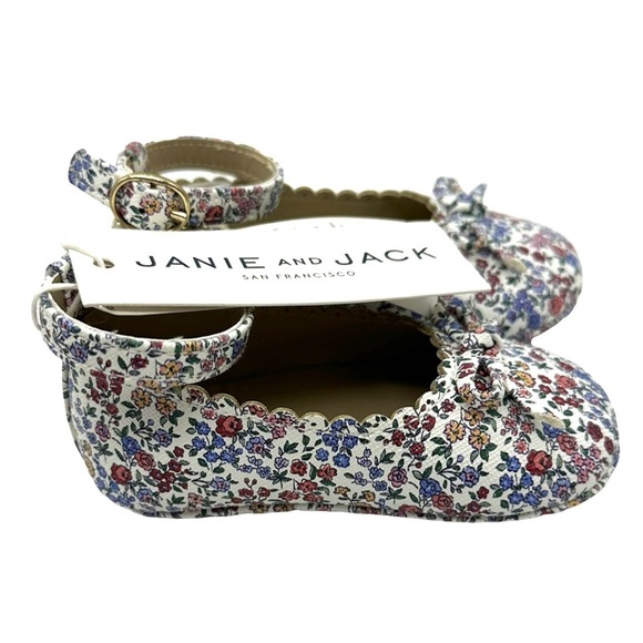 NWT New Janie and Jack BABY DITSY FLORAL BALLET FLAT and Headband 6-12 months. - Picture 5 of 10